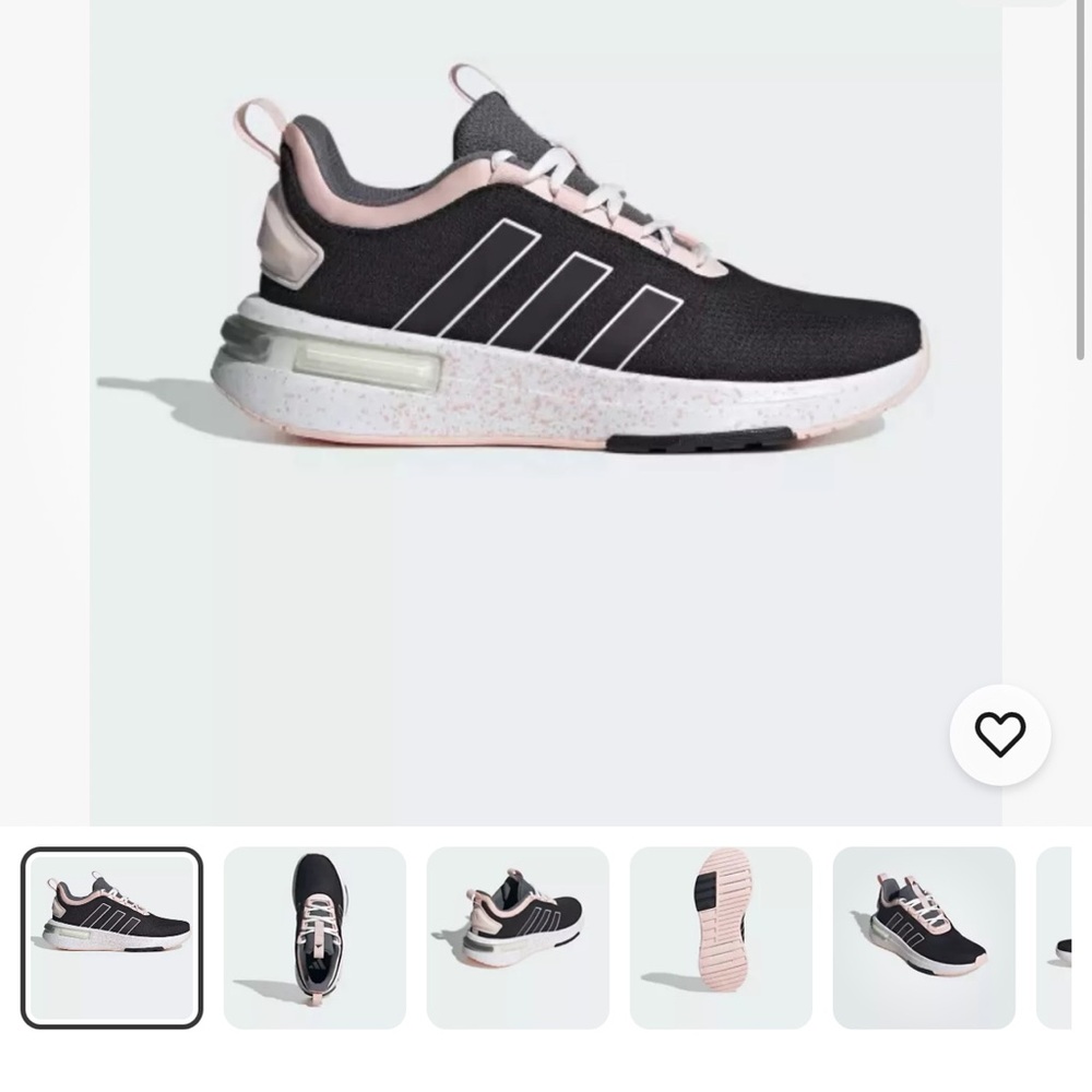 ADIDAS RACER TR23 WOMEN’S RUNNING SHOES SIZE 7.5 Pink/Black & White BRAND NEW